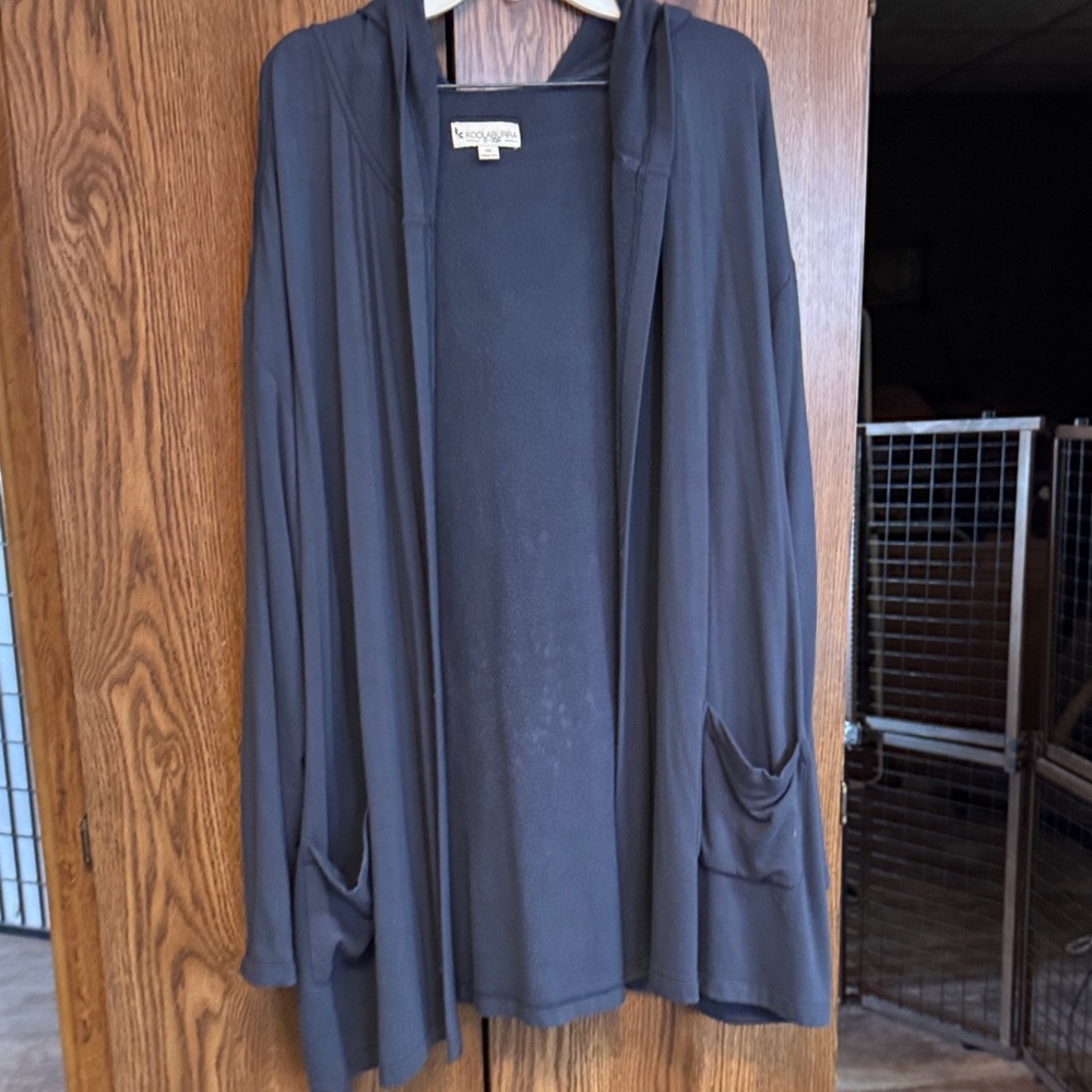 Kenar Women's Charcoal Open Front Cardigan